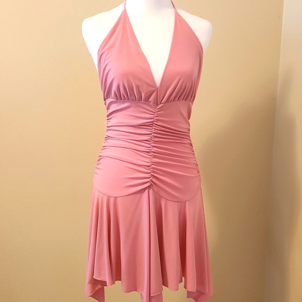 Vintage Y2K Pink Mini Dress Women's M Whimsical Romantic Balletcore Barbiecore